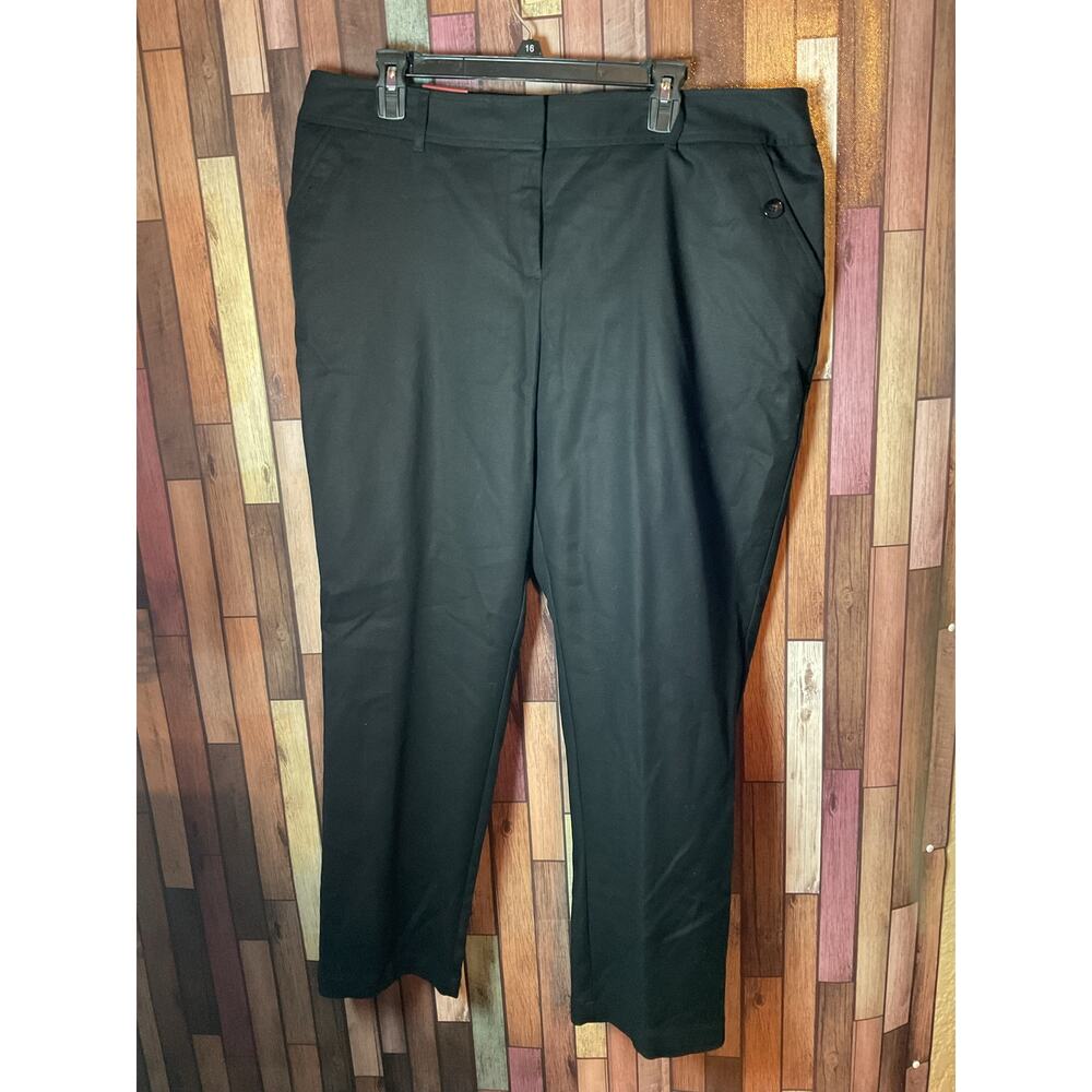 Charter Club Black Chino Dress Pants Women’s Plus Size 16W NWT